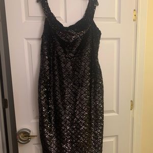 Black sequined dress